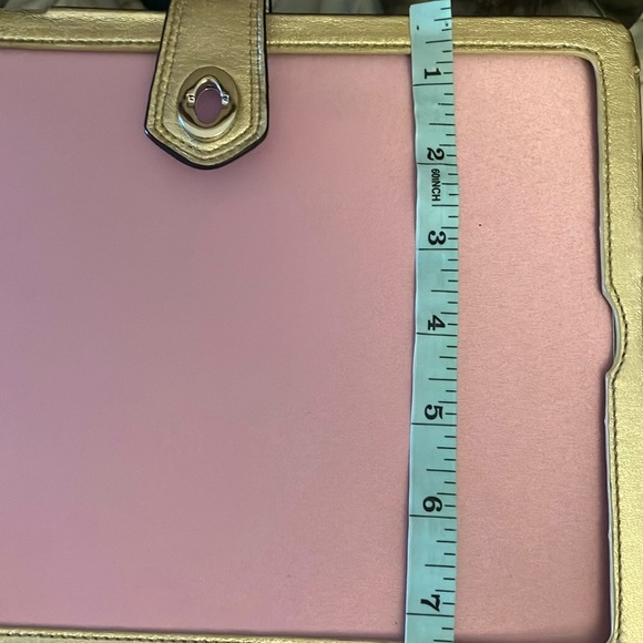 Coach: Brown Signature iPad case/holder with pink inside - Picture 14 of 16
